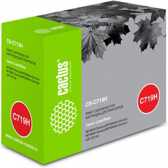 Лазерный картридж CACTUS CS-C719H (Cartridge 719H) для Canon LaserBase MF5840 i-Sensys, MF5880 i-Sensys, MF5940 i-Sensys, MF5980 i-Sensys, LBP 6300 i-Sensys, 6310 i-Sensys, 6650 i-Sensys, черный, увеличенной емкости, 6 400 стр.