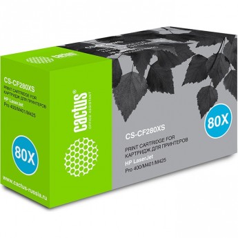 Лазерный картридж CACTUS CS-CF280XS (HP 80X) для HP LaserJet M401 Pro 400, M401a, M401d Pro 400, M401dn, M401dne (CF399A), M401dw, M401n, M425 Pro 400 MFP, M425dn, M425dw, черный, увеличенной емкости, 6 900 стр. Лазерный картридж CACTUS CS-CF280XS (HP 80X) для HP LaserJet M401 Pro 400, M401a, M401d Pro 400, M401dn, M401dne (CF399A), M401dw, M401n, M425 Pro 400 MFP, M425dn, M425dw, черный, увеличенной емкости, 6 900 стр.