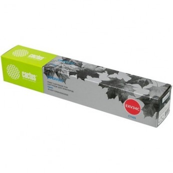 Лазерный картридж CACTUS CS-EXV34C (C-EXV34) для Canon IR Advance C2020, Advance C2020l, Advance C2025, Advance C2030, Advance C2030l, Advance C2220, Advance C2220l, Advance C2225, Advance C2230, голубой, 19 000 стр.