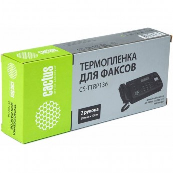 Термопленка CACTUS CS-TTRP136 (KX-FA136A) для принтеров Panasonic KX F969, F1010, F1015, F1016, F1110, F1800, F1810, F1810E, F1810G, F1820, F1830, F1830G, FM205, FM210, FM220, FM230, FM255, FM260, FM280, FM330, FMC230, черная