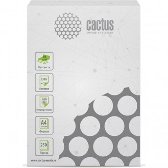 Бумага офисная CACTUS CS-OPB-A480250 A4, 80г/м2, белая CIE153% 250 листов