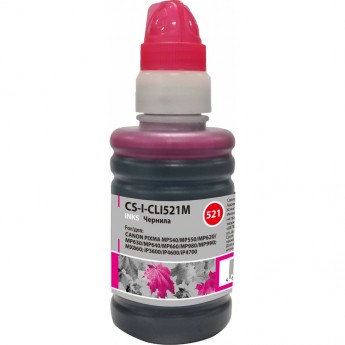 Чернила CACTUS CS-I-CLI521M для Canon PIXMA MP540, MP550, MP620, MP630, MP640, пурпурный, 100 мл Чернила CACTUS CS-I-CLI521M для Canon PIXMA MP540, MP550, MP620, MP630, MP640, пурпурный, 100 мл