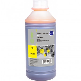 Чернила CACTUS CS-EPT6734-1000 для Epson L800, L805, L810, L850, L1800, желтый, 1000 мл Чернила CACTUS CS-EPT6734-1000 для Epson L800, L805, L810, L850, L1800, желтый, 1000 мл