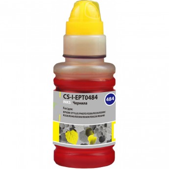 Чернила CACTUS CS-I-EPT0484 для Epson Stylus Photo R200, R220, R300, R320, R340, желтый, 100 мл Чернила CACTUS CS-I-EPT0484 для Epson Stylus Photo R200, R220, R300, R320, R340, желтый, 100 мл