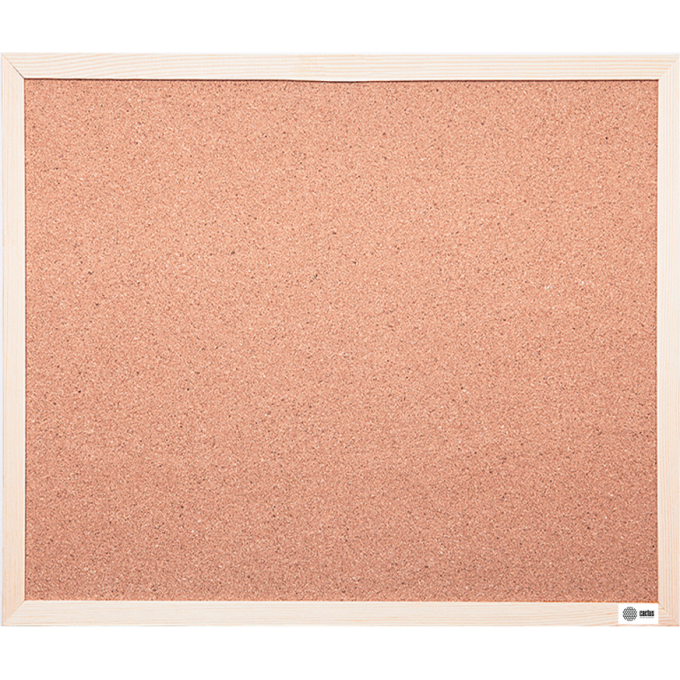 Демонстрационная доска CACTUS пробковая, деревянная рама, 90x120 см. CS-CWBD-90X120