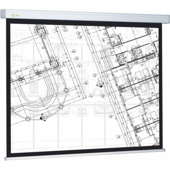 Экран CACTUS WALLSCREEN CS-PSW-124x221, 103", 16:9, настенно-потолочный, белый, 124x221 см.