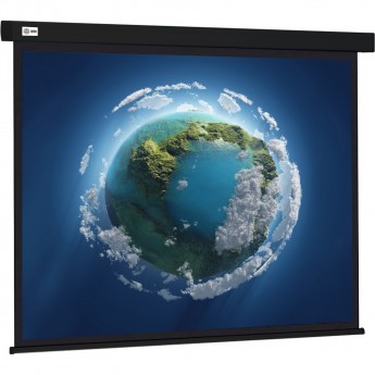 Экран CACTUS WALLSCREEN CS-PSW-127X127-BK, 1:1, настенно-потолочный, корпус черный, 127x127 см.