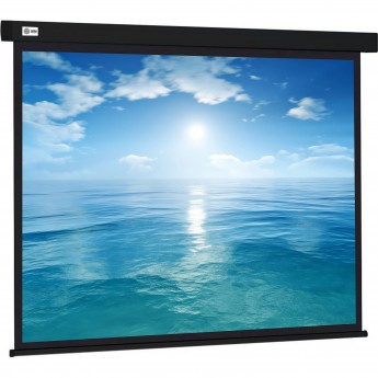 Экран CACTUS WALLSCREEN CS-PSW-104X186-BK, 16:9, настенно-потолочный, белый, корпус черный, 104.6x186 см.