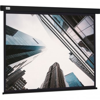 Экран CACTUS WALLSCREEN CS-PSW-124X221-BK, 16:9, настенно-потолочный, белый, корпус черный, 124.5x221 см.