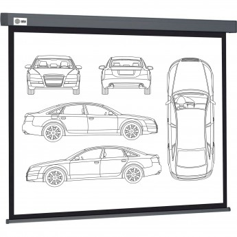 Экран CACTUS WALLSCREEN CS-PSW-168X299-SG, 16:9, настенно-потолочный, корпус серый, 168x299 см.