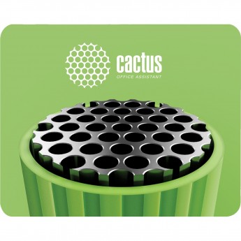 Коврик для мыши CACTUS GREEN LOGO зеленый 250x200x3мм