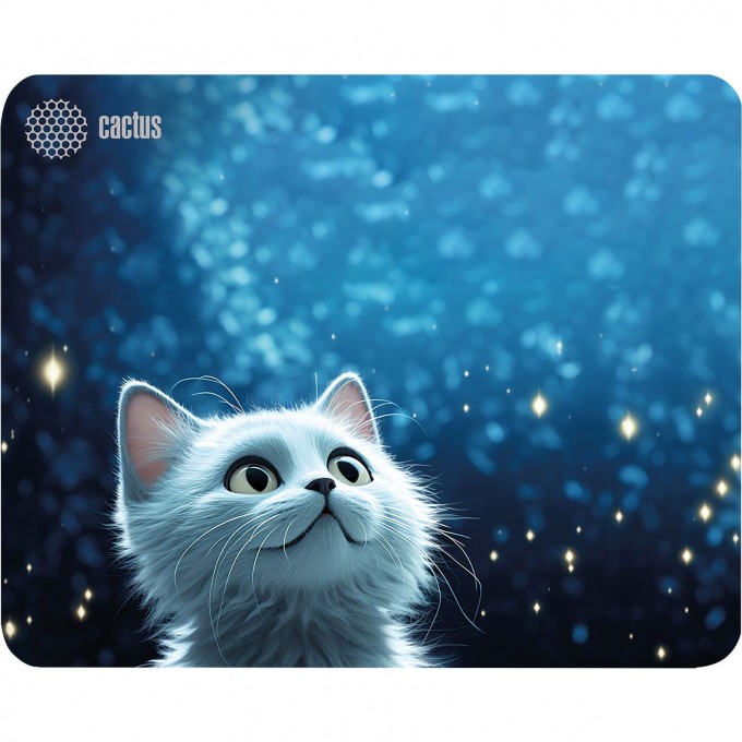 Коврик для мыши CACTUS WHITE CAT 220x180x2мм cs-mp-p06xs