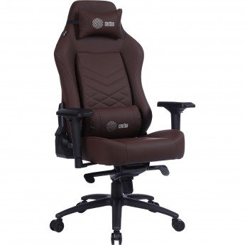 Кресло игровое CACTUS CS-CHR-0112BR цвет: коричневый, обивка: эко.кожа, крестовина: металл пластик черный Кресло игровое CACTUS CS-CHR-0112BR цвет: коричневый, обивка: эко.кожа, крестовина: металл пластик черный