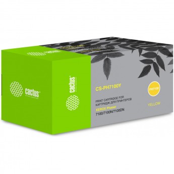 Лазерный картридж CACTUS CS-PH7100Y (106R02608) для Xerox Phaser 7100, 7100dn, 7100n, желтый, 4 500 стр.