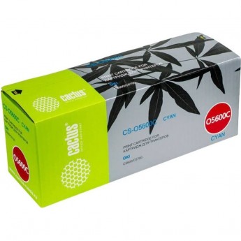 Лазерный картридж CACTUS CS-O5600C (43381907) для принтеров Oki C 5600, 5600dn, 5600n, 5700, 5700dn, 5700n, голубой, 2 000 стр.