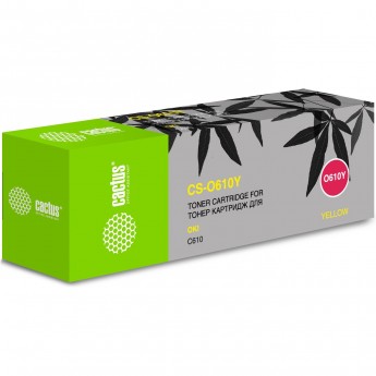 Лазерный картридж CACTUS CS-O610Y (44315305) для принтеров Oki C610n, C610dn, желтый, 6 000 стр.