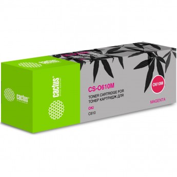 Лазерный картридж CACTUS CS-O610M (44315306) для принтеров Oki C610n, C610dn, пурпурный, 6 000 стр.
