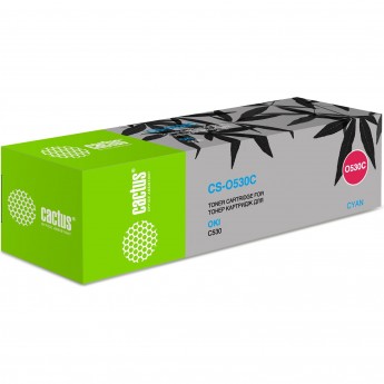 Лазерный картридж CACTUS CS-O530C (44469754) для принтеров Oki C 510, 510dn, 511, 511dn, 530, 530dn, 531, 531dn, MC 561, 561dn, 562, 562dn, 562w, 562dnw, голубой, 5 000 стр.