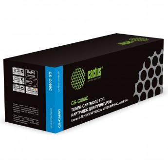 Лазерный картридж CACTUS CS-C069C для Canon i-SENSYS MF752Cdw MF752, MF754Cdw MF754 1'900 стр голубой Лазерный картридж CACTUS CS-C069C для Canon i-SENSYS MF752Cdw MF752, MF754Cdw MF754 1'900 стр голубой
