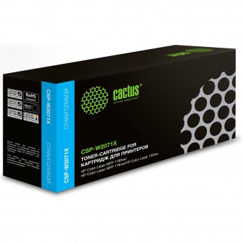 Лазерный картридж CACTUS CSP-W2071X (HP 117X) для HP Color Laser 150a, 150nw, 178nw MFP, 179fnw MFP, голубой, 1 300 стр.