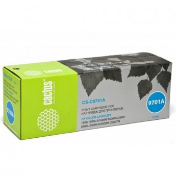 Лазерный картридж CACTUS CS-C9701AR (HP 121A) для HP Color LaserJet 1500, 1500l, 1500lxi, 1500n, 1500tn, 2500, 2500l, 2500ln, голубой, 4 000 стр.