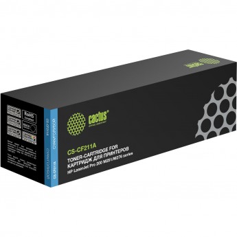 Лазерный картридж CACTUS CS-CF211A (HP 131A) для HP Color LaserJet M251, M251n, M251nw, M276, M276n, M276nw, голубой, 1 800 стр.