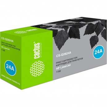 Лазерный картридж CACTUS CS-Q2624A (HP 24A) для HP LaserJet 1150, черный, 2 500 стр. Лазерный картридж CACTUS CS-Q2624A (HP 24A) для HP LaserJet 1150, черный, 2 500 стр.