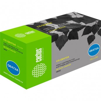Лазерный картридж CACTUS CS-Q6472A (HP 502A) для HP Color LaserJet 3600, 3600DN, 3600N, желтый, 4 000 стр. Лазерный картридж CACTUS CS-Q6472A (HP 502A) для HP Color LaserJet 3600, 3600DN, 3600N, желтый, 4 000 стр.