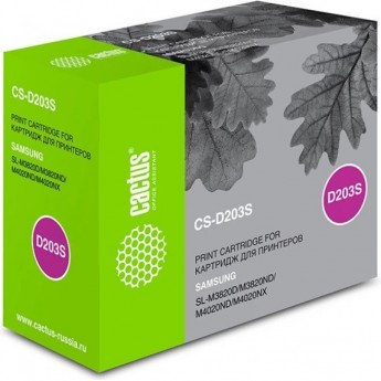 Лазерный картридж CACTUS CS-D203S (MLT-D203S) для Samsung ProXpress M3820, M3820d, M3820nd, M4020, M4072fd, SL-M3320, SL-M3325, SL-M3370, SL-M3375, SL-M3825dw, SL-M3870, SL-M4070, черный, 3 000 стр.