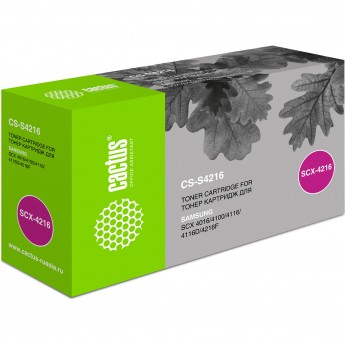 Лазерный картридж CACTUS CS-S4216 (SCX-4216D3) для Samsung SCX4016, 4116, 4216, 4216f; SF560, 565, 565P, 750, 755, 755p, черный, 3 000 стр. Лазерный картридж CACTUS CS-S4216 (SCX-4216D3) для Samsung SCX4016, 4116, 4216, 4216f; SF560, 565, 565P, 750, 755, 755p, черный, 3 000 стр.