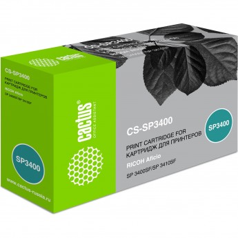 Лазерный картридж CACTUS CS-SP3400 (SP 3400HE) для Ricoh Aficio SP 3400, 3410, 3400n, 3410dn, 3400sf, 3410sf, 3510sf, черный, 5 000 стр.