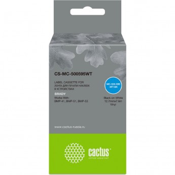 Ленточный картридж CACTUS CS-MC-500595WT для Brady BMP-41, BMP-51, BMP-53-PC-Linked, черный