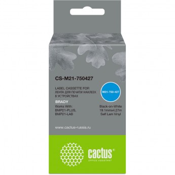 Ленточный картридж CACTUS CS-M21-750427 для Brady BMP21-PLUS, BMP21-LAB, черный