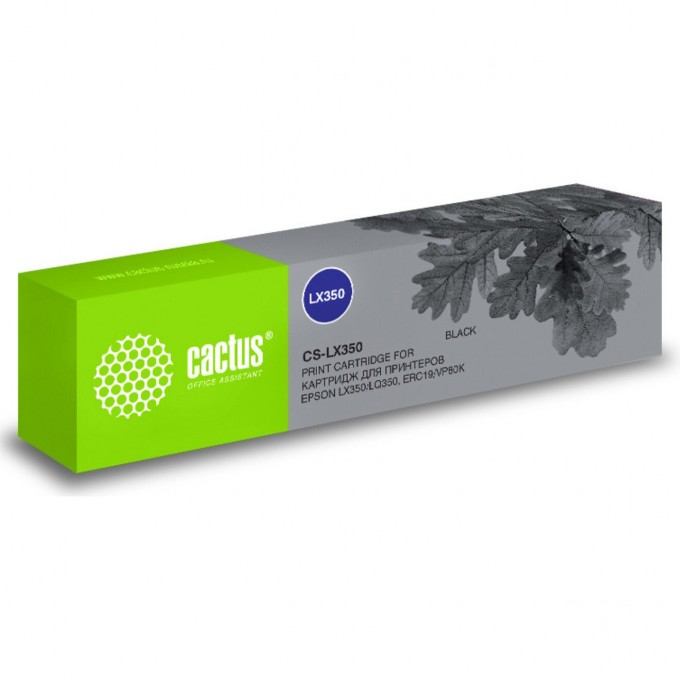 Матричный картридж CACTUS (S015637) для Epson LX350, LQ350, ERC19, VP80K, черный CS-LX350 Матричный картридж CACTUS (S015637) для Epson LX350, LQ350, ERC19, VP80K, черный CS-LX350