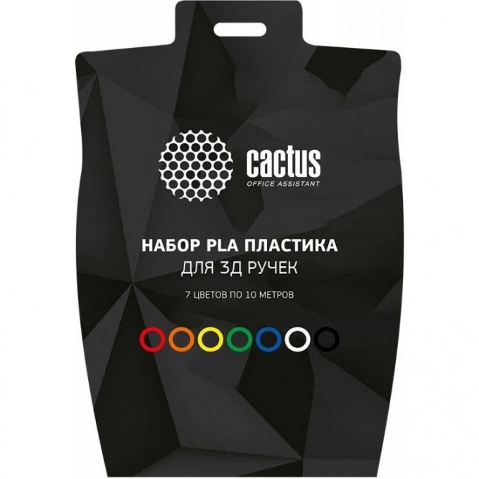 Пластик для 3D-ручки CACTUS CS-3D-PLA-7X10M PLA Pro d1.75мм, 10м, 7 цветов 3D-RUCHKA-CACTUS-CS-3D-PLA-7X10M