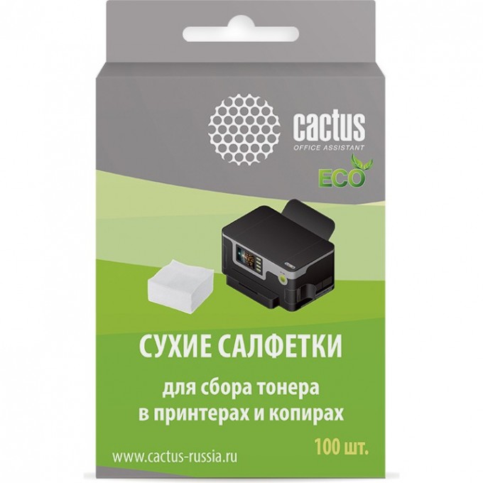 Салфетки CACTUS для сбора тонера 100шт сухих CS-P2003E