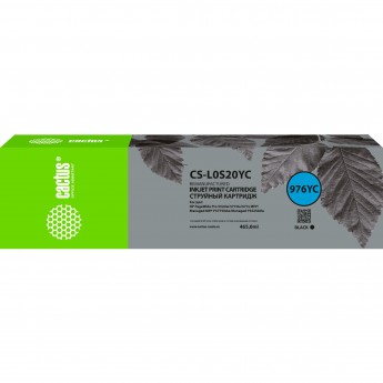 Струйный картридж CACTUS CS-L0S20YC (HP 976YC) для HP PageWide P55250dw, P57750dw, черный, 465 мл