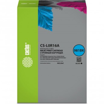 Струйный картридж CACTUS CS-L0R16A(HP 981Y) для HP PageWide Enterprise Color 556dn, 556xh, Flow MFP586z, черный, 465 мл