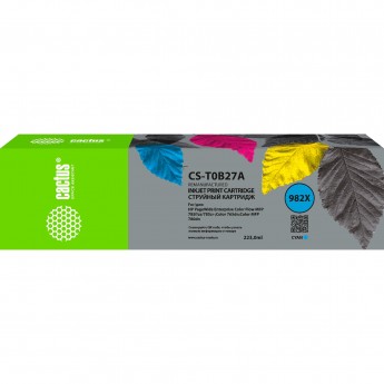 Струйный картридж CACTUS CS-T0B27A (HP 982X) для HP PageWide 765dn, 780 Enterprise Color, голубой