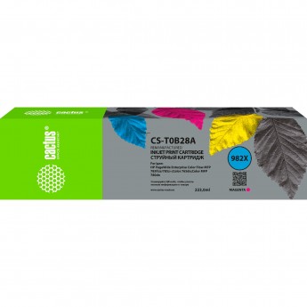 Струйный картридж CACTUS CS-T0B28A (HP 982X) для HP PageWide 765dn, 780 Enterprise Color, пурпурный
