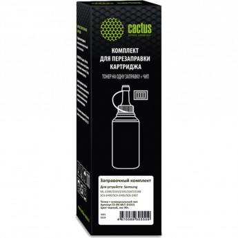 Заправочный набор CACTUS CS-RK-MLT-D101S с чипом для принтера Samsung ML-2160, SCX-3400, черный, флакон 90 гр.